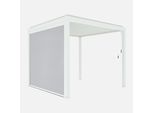 Pergola Bioclimatica 3X3M In Alluminio V2 + Tenda 3X3M, Bianco