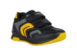 Geox - Sneaker Bambino "Pavel"", Pelle FS8499 (34,5 Eu) (Nero/Giallo)"