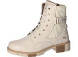 Mustang Donna Stivaletto Stringato Beige-Grigio, Colore:Beige/Fango, Taglia UE:42