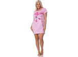 Camicia Da Notte Bigshirt Da Donna, Pigiama Da Notte; Rosa/M/38