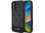Guess Guhcp16Sg4Glgr Custodia Rigida Per Iphone 16 6.1 Grigio/Grigio 4G Bottom Stripe
