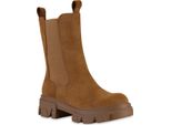 Van Hill Donna Piattaforma Stivali Stivaletti Suola Profilata Stivali Scarpe 841348, Colore: Marrone Chiaro, Taglia: 36