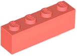 Lego® 100 Pezzi 3010 Mattoncini 1X4 Parte Basic 100 Coral