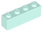 Lego® 100 Pezzi 3010 Mattoncini 1X4 Parte Basic 100 Light Aqua