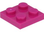 Piastre Lego® 2X2 3022 - 250 Pezzi Magenta