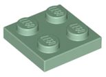 Piastre Lego® 2X2 3022 - 1 Pezzo Verde Sabbia