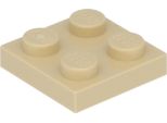 Piastre Lego® 2X2 3022 - 250 Pezzi Beige