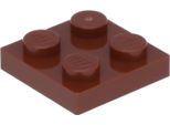 Piastre Lego® 2X2 3022 - 250 Pezzi Rosso-Marrone