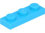 Piastra Lego® 1X3 3623 - 10 Pezzi Azzurro Medio