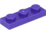 Piastra Lego® 1X3 3623 - 50 Pezzi Viola Scuro