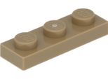Piastra Lego® 1X3 3623 - 50 Pezzi Beige Scuro