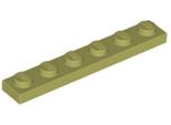 Piastra Lego® 1X6 3666 - 10 Pezzi Verde Oliva