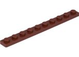 Piastre Lego® 1X10 4477 - 1 Pezzo Rosso-Marrone