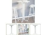 The Living Store Tavolo Da Pranzo Bianco Ø70X110 Cm Legno E Acciaio