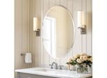 Artloge Specchio Decorativo Ovale Senza Cornice, Specchio Da Parete, Specchio Da Corridoio Per Montaggio A Muro, 50X70Cm