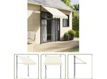 The Living Store Tenda Da Sole Retrattile Crema 150X150 Cm In Tessuto E Acciaio