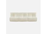 Sweeek - Set Di 3 Poltrone Modulari A 1 Posto Con Rivestimento Bouclé Strutturato - Bianco