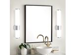 Zmh Specchio Luce Bagno Lampada Da Parete A Led 6W Set Di 2 Luce Bianca Neutra Colore 4000K Specchio Laterale Mobile Illuminazione Cromo 35Cm