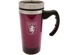 Aston Villa Fc - Tazza Da Viaggio, Stemma, Alluminio BS4493 (Taglia Unica) (Rosso Vino)