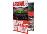 Arsenal Fc - Biglietto Di Compleanno "Musical"" - Cartoncino TA12452 (Taglia Unica) (Rosso/Blu/Oro/Bianco)"