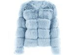 Ladies Faux Fur Coat Short Faux Fur Winter Jacket Faux Fur Outerwear Unicoloured Thick Parka Winter Coat