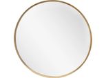 In And Outdoormatch Mirror Noemie - Specchio Da Appendere - Rotondo - Ø60Cm - Color Oro - Alluminio E Vetro - Look Elegante