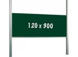 Lavagna Pro Isaias - Altezza Regolabile - Lavagna Monofacciale - Lavagna Scolastica - Facile Da Montare - Acciaio Smaltato - Verde - 120X300Cm