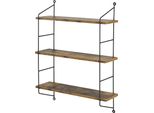 In And Outdoormatch Scaffale A Muro Zilo - 3 Ripiani - Armadio A Muro - 60X23X63Cm - Colore Rovere - Truciolare - Design Moderno