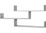 In And Outdoormatch Zizi - Con 3 Ripiani - 119X18X55 Cm - Grigio - Truciolato - Design Moderno