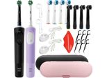 Oral-B Vitality Pro D103 Protect X Clean Nero Viola Set Di 2 Pezzi Con Accessori