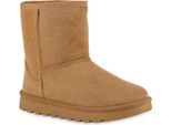 Van Hill Donna Stivali Invernali Foderati Caldi Stivaletti Scarpe Comode 841490, Colore: Marrone Chiaro, Taglia: 36
