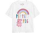 Peppa Pig - Maglietta Per Bambine TV2224 (104) (Bianco)