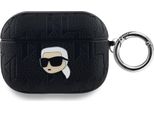 Karl Lagerfeld, Custodia Per Airpods Pro Con Monogramma Karl Head In Rilievo, Nero
