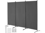 Succebuy Divisorio Per Ambienti Con 3 Pannelli, Schermo Pieghevole Per La Privacy, Divisorio Portatile Per Ufficio, Camera Da Letto, Studio, Grigio, Indipendente