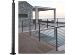 Paletto Per Ringhiera A L 106,68X2,54X5,08 Cm - Paletto Per Ringhiera Angolare Con Fori - Robusto Supporto Per Ringhiera Per Sistemi Di Recinzione Sicuri