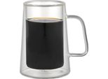 Set Di 4 Bicchieri Da Espresso A Doppia Parete Con Manico, Resistenti Al Calore - 80Ml Trasparente