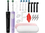 Set Di 2 Spazzolini Elettrici Oral-B Vitality Pro D103 Nero Lilla