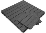Tolletour Piastrelle Per Terrazze In Plastica, Sistema A Incastro, Piastrella In WPC，30 X 30Cm, 22 Pezzi (2M²)