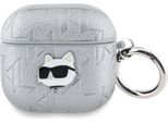 Custodia Karl Lagerfeld Monogram Choupette Head Do Airpods 4 Srebrny