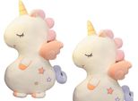 Mascotte Di Peluche Giocattolo Carino Unicorno Bianco 50Cm