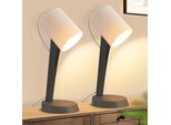 Zmh Set Di 2 Lampade Da Tavolo Lampada Da Tavolo Soggiorno Con Cavo Grigio Scuro E14 Lampade Da Tavolo Stile Country Moderno Per Tavolo Da Pranzo Camera Da Letto