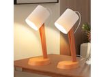 Zmh Lampada Da Tavolo Arancione E14 Comodino Set Di 2 Lampada Da Tavolo Per Soggiorno Con Cavo Lampade Da Tavolo Stile Country Moderno Per Tavolo Da Pranzo Camera Da Letto