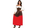 Costume Da Contadina Medievale, Taglia: 36 - 38 (S) Colore: Marrone