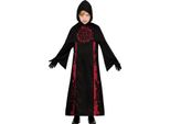 Costume Halloween Da Stregone E Mago Oscuro Per Bambini, Taglia: 128/134 Colore: Nero