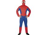 Supereroe Avventura Figura Mascherato Eroe Carnevale Costume Web Design Ragno Avventura Figura Eroe Costume Fumetto Supereroe, Taglia: 46 - 48 (S) Colore: Rosso