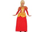 Marchesa Carnevale Costume Rosso Dettagli Dorati Signore Moda Costume Storico Nobile Carnevale Adulto Classico Abito Sottoveste, Taglia: 44 - 46 (Xl) Colore: Oro