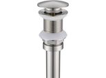 Inf Piletta Click-Clack In Nickel Spazzolato Nessun Foro Di Troppo Pieno
