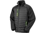 Result Giacca Softshell Da Uomo Compass Foderata PC3326 (4XL) (Nero/Lime)