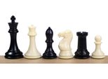 Esclusive Figure Di Scacchi Staunton N. 7, Bianco/Nero, Con Peso In Metallo (Re 104 Mm)