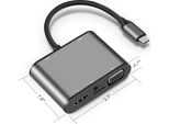 Inf Adattatore Multiporta Hub USB-C 8 In 1 Con Hdmi, Vga, Ethernet